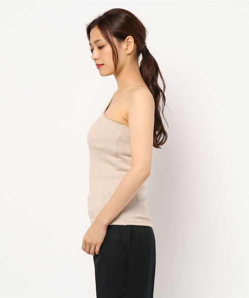 DouDou（ドゥドゥ）の「ソフトリブカップ付ワンショル（Tシャツ/カットソー・レディース・キャメル/ライトベージュ/グレイッシュベージュ・FREE）」の5枚目の写真