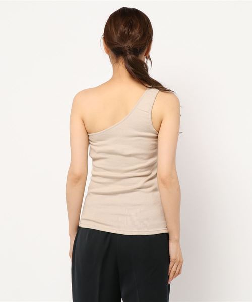 DouDou（ドゥドゥ）の「ソフトリブカップ付ワンショル（Tシャツ/カットソー・レディース・キャメル/ライトベージュ/グレイッシュベージュ・FREE）」の4枚目の写真