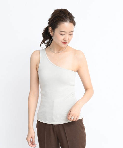 DouDou（ドゥドゥ）の「ソフトリブカップ付ワンショル（Tシャツ/カットソー・レディース・キャメル/ライトベージュ/グレイッシュベージュ・FREE）」の7枚目の写真