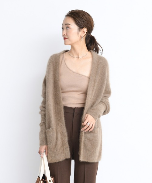 DouDou（ドゥドゥ）の「ソフトリブカップ付ワンショル（Tシャツ/カットソー・レディース・キャメル/ライトベージュ/グレイッシュベージュ・FREE）」の20枚目の写真