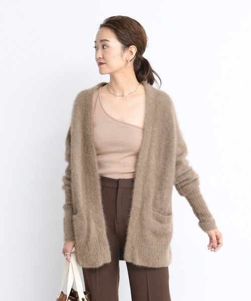 DouDou（ドゥドゥ）の「ソフトリブカップ付ワンショル（Tシャツ/カットソー・レディース・キャメル/ライトベージュ/グレイッシュベージュ・FREE）」の12枚目の写真