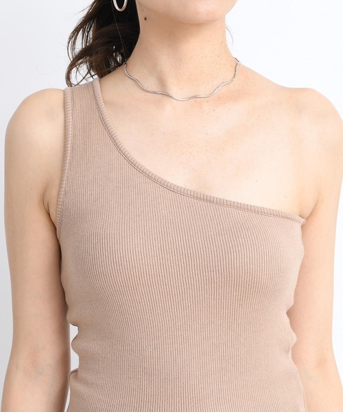 DouDou（ドゥドゥ）の「ソフトリブカップ付ワンショル（Tシャツ/カットソー・レディース・キャメル/ライトベージュ/グレイッシュベージュ・FREE）」の17枚目の写真