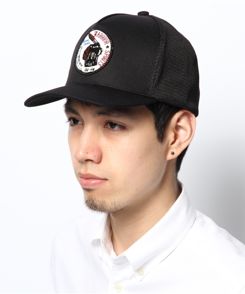 ANDSUNS（アンドサンズ）の「TWILL WAPPEN MESH CAP（キャップ・メンズ・ホワイト×ブラック/ブラック/ホワイト×ネイビー/ブラウン/グリーン・FREE）」の9枚目の写真