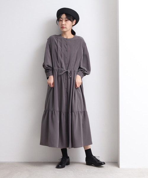 デシン ドローストリングギャザーワンピース ワンピース Yuni ユニ のファッション通販 Zozotown