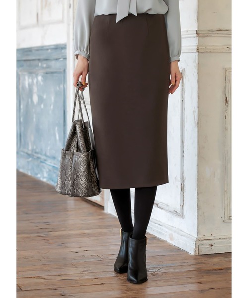STYLE DELI(スタイルデリ)の「【腰周りゆったり】厚地ポンチ72cmペンシルスカートC(スカート・レディース・ホワイト系その他/ブラック/ブラウン系その他・SMALL/MEDIUM)」の5枚目の写真