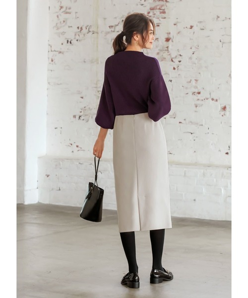 STYLE DELI(スタイルデリ)の「【腰周りゆったり】厚地ポンチ72cmペンシルスカートC(スカート・レディース・ホワイト系その他/ブラック/ブラウン系その他・SMALL/MEDIUM)」の22枚目の写真