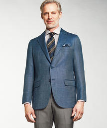 TOMORROWLAND MEN�i�g�D�����[�����h�����j�́u���l���c�C�[�h 2B�e�[���[�h�W���P�b�g LORO PIANA LINEN TWEED SENZA INTERNO�i�e�[���[�h�W���P�b�g�j�v