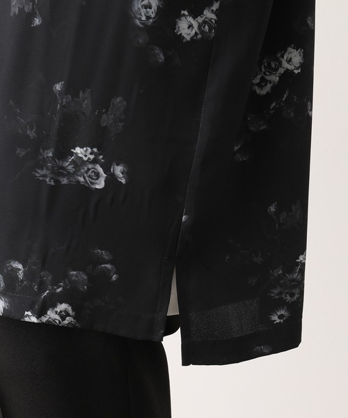 JUNRED（ジュンレッド）の「【ダークフラワー】ローズモチーフドレープオープンカラーシャツ（シャツ/ブラウス・メンズ・ホワイト/ブラック・S/M/L）」の11枚目の写真