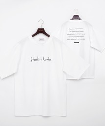 EMMA CLOTHES | ポンチローマ オーバーサイズ メッセージプリントデザインカットソー 1/2 sleeve(EMMA CLOTHES)(Tシャツ/カットソー)