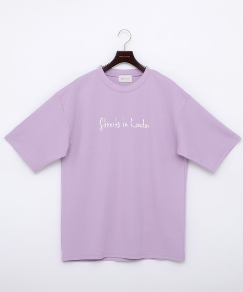 EMMA CLOTHES（エマクローズ）の「ポンチローマ オーバーサイズ メッセージプリントデザインカットソー 1/2 sleeve(EMMA CLOTHES)（Tシャツ/カットソー・メンズ・ブラック/オフホワイト/パープル系その他/グレー系その他2・M/L）」の6枚目の写真