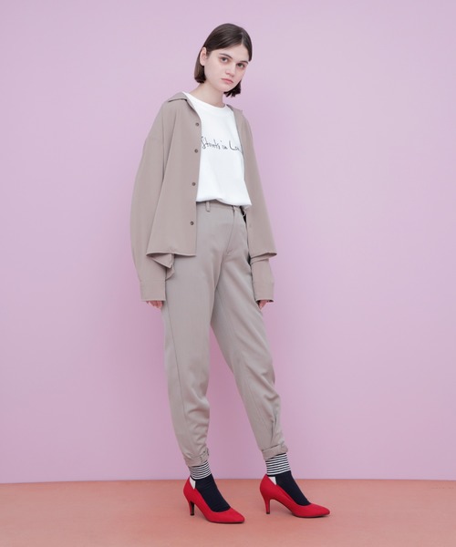 EMMA CLOTHES（エマクローズ）の「ポンチローマ オーバーサイズ メッセージプリントデザインカットソー 1/2 sleeve(EMMA CLOTHES)（Tシャツ/カットソー・メンズ・ブラック/オフホワイト/パープル系その他/グレー系その他2・M/L）」の9枚目の写真