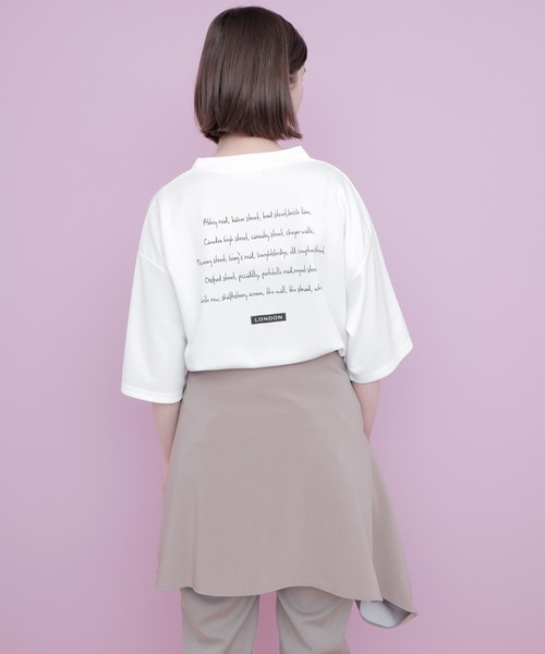 EMMA CLOTHES（エマクローズ）の「ポンチローマ オーバーサイズ メッセージプリントデザインカットソー 1/2 sleeve(EMMA CLOTHES)（Tシャツ/カットソー・メンズ・ブラック/オフホワイト/パープル系その他/グレー系その他2・M/L）」の10枚目の写真