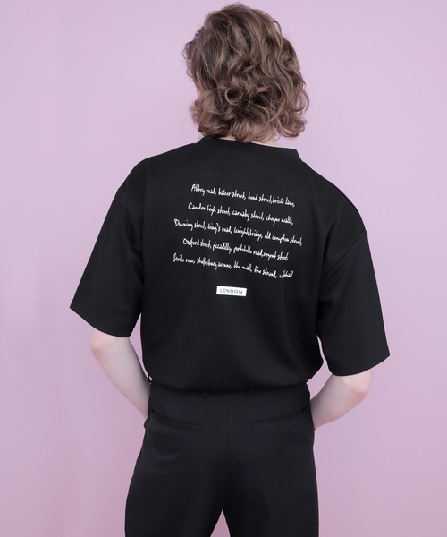 EMMA CLOTHES（エマクローズ）の「ポンチローマ オーバーサイズ メッセージプリントデザインカットソー 1/2 sleeve(EMMA CLOTHES)（Tシャツ/カットソー・メンズ・ブラック/オフホワイト/パープル系その他/グレー系その他2・M/L）」の15枚目の写真