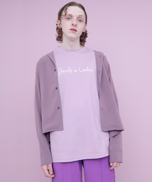 EMMA CLOTHES（エマクローズ）の「ポンチローマ オーバーサイズ メッセージプリントデザインカットソー 1/2 sleeve(EMMA CLOTHES)（Tシャツ/カットソー・メンズ・ブラック/オフホワイト/パープル系その他/グレー系その他2・M/L）」の20枚目の写真