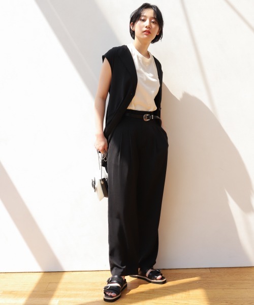 PAGEBOY（ページボーイ）の「セットアップ モードルーズパンツ（その他パンツ・レディース・ライトブルー/ブラック/グレイッシュベージュ・FREE）」の4枚目の写真