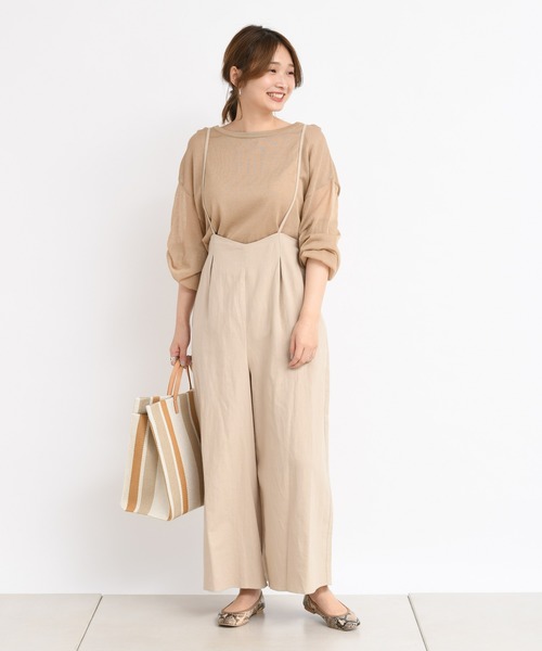 DouDou（ドゥドゥ）の「シアーニット（ニット/セーター・レディース・ベージュ/ホワイト・FREE）」の5枚目の写真