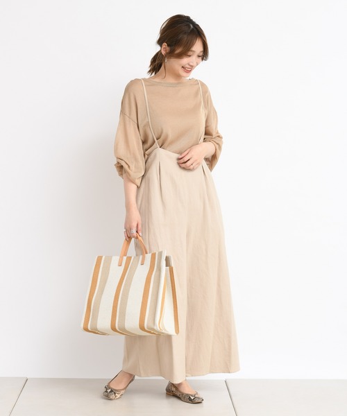 DouDou（ドゥドゥ）の「シアーニット（ニット/セーター・レディース・ベージュ/ホワイト・FREE）」の6枚目の写真