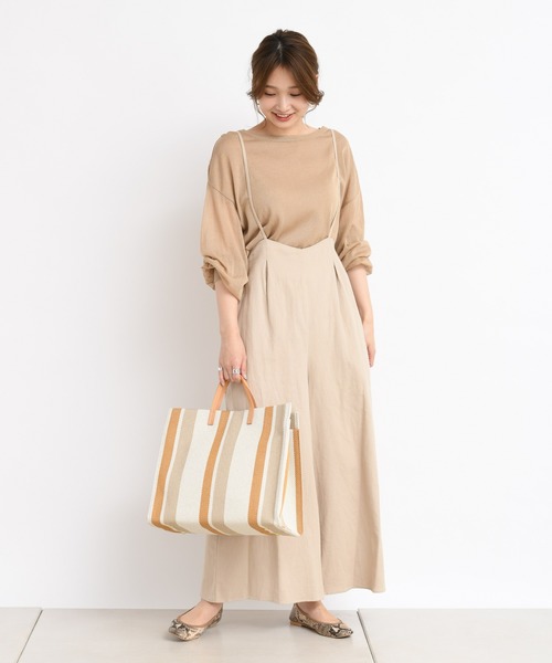 DouDou（ドゥドゥ）の「シアーニット（ニット/セーター・レディース・ベージュ/ホワイト・FREE）」の7枚目の写真