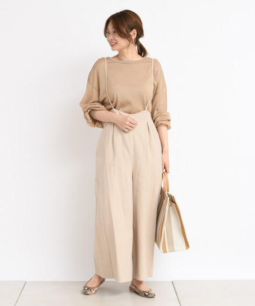 DouDou（ドゥドゥ）の「シアーニット（ニット/セーター・レディース・ベージュ/ホワイト・FREE）」の8枚目の写真