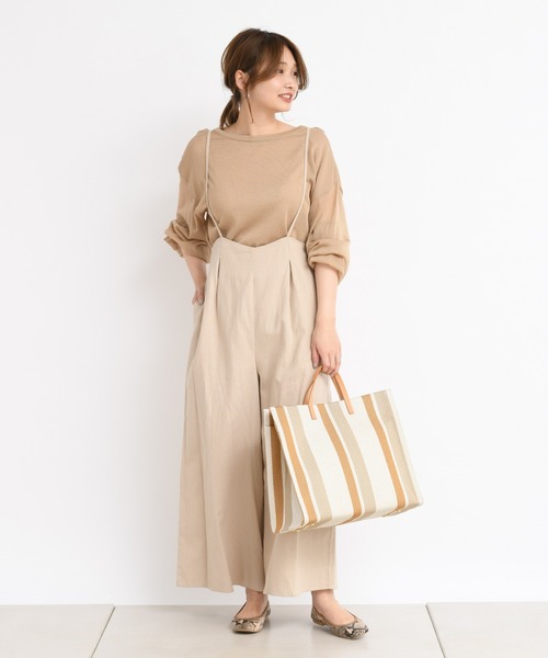 DouDou（ドゥドゥ）の「シアーニット（ニット/セーター・レディース・ベージュ/ホワイト・FREE）」の10枚目の写真