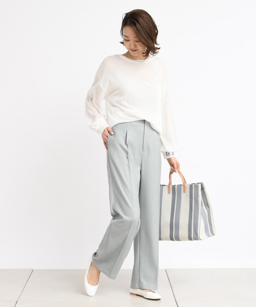 DouDou（ドゥドゥ）の「シアーニット（ニット/セーター・レディース・ベージュ/ホワイト・FREE）」の22枚目の写真