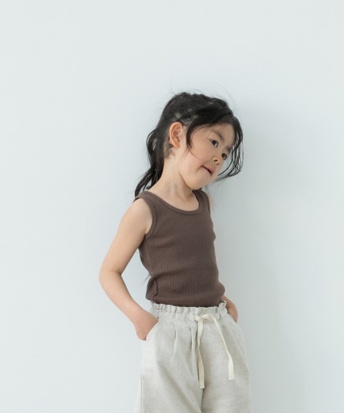 LOWRYS FARM(ローリーズファーム)の「リブタンク 861782(タンクトップ・キッズ・チャコールグレー/ブラウン/ピンク/アイボリー/グリーン系その他/ブルー系その他/ブラウン系その他・MEDIUM/LARGE/X-LARGE)」の3枚目の写真