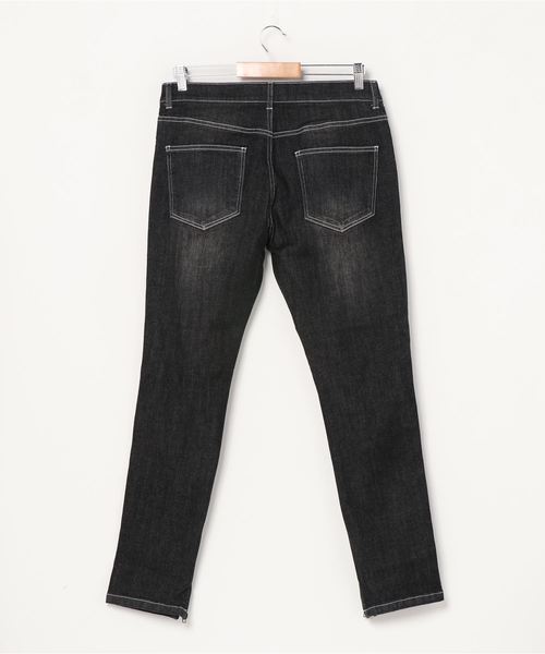 CavariA（キャバリア）の「『CavariA/キャバリア』裾ジップストレッチラインデニムパンツ（デニムパンツ・メンズ・ブラック/ブルー・L/M/S）」の3枚目の写真