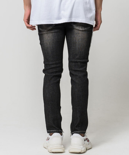 CavariA（キャバリア）の「『CavariA/キャバリア』裾ジップストレッチラインデニムパンツ（デニムパンツ・メンズ・ブラック/ブルー・L/M/S）」の21枚目の写真