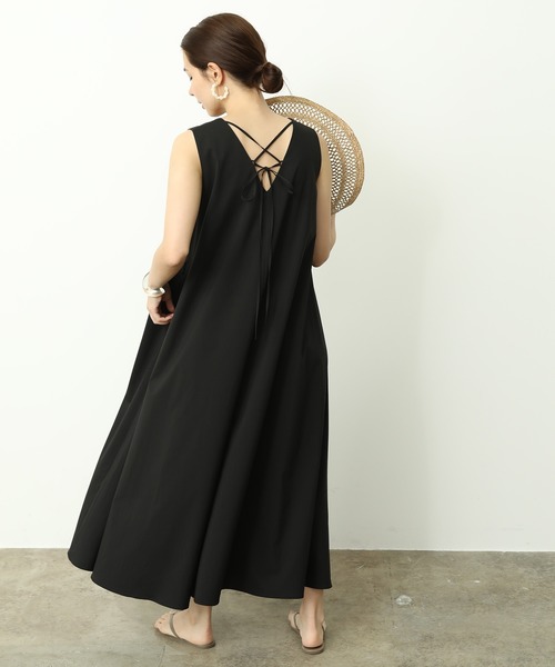 Adam ロペ のワンピース バックレースアップロングフレアードレス She を購入できます Adamバックレースアップロングフレアードレス