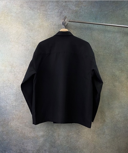 Beno（ビーノ）の「ポリトロ / W テーラード シャツ ジャケット × タック ワイドパンツ（セットアップ・メンズ・ダークベージュ/ライトベージュ/ライトグレー/ブラック/アッシュブラウン・L/M）」の17枚目の写真