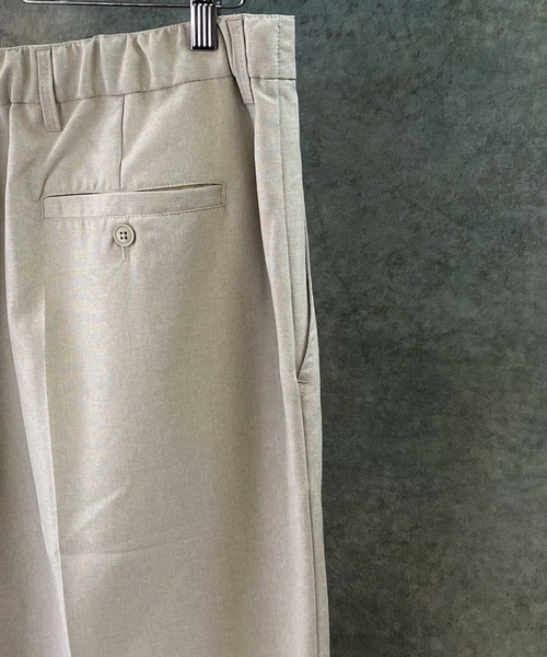 Beno（ビーノ）の「ポリトロ / W テーラード シャツ ジャケット × タック ワイドパンツ（セットアップ・メンズ・ダークベージュ/ライトベージュ/ライトグレー/ブラック/アッシュブラウン・L/M）」の19枚目の写真