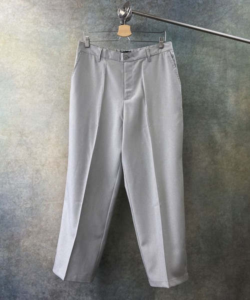 Beno（ビーノ）の「ポリトロ / W テーラード シャツ ジャケット × タック ワイドパンツ（セットアップ・メンズ・ダークベージュ/ライトベージュ/ライトグレー/ブラック/アッシュブラウン・L/M）」の9枚目の写真