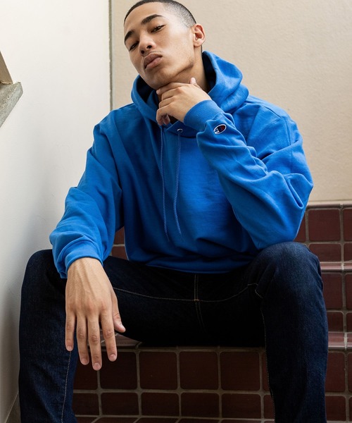 Champion(チャンピオン)の「Champion HOODED オーバーサイズ プルオーバーパーカー(パーカー・メンズ・ブラック/マルーン/ダークグリーン/チャコール/グレー/ネイビー/シルバーグレー/ブルー/オレンジ/ホワイト・M/S/XL/L/XXL)」の8枚目の写真