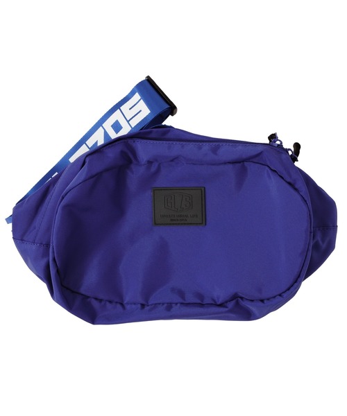 GLAZOS(グラソス)の「ナイロンオックス・ロゴテープボディバッグ(ボディバッグ/ウエストポーチ・キッズ・ブラック/ベージュ/レッド/ブルー・フリー)」の1枚目の写真