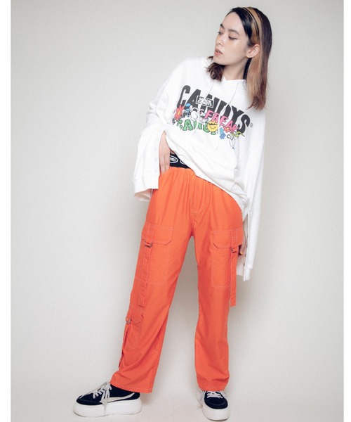 Candy Stripper（キャンディストリッパー）の「CANDY LOGO パンツ（その他パンツ・レディース・オレンジ/ブラック・2/1）」の4枚目の写真