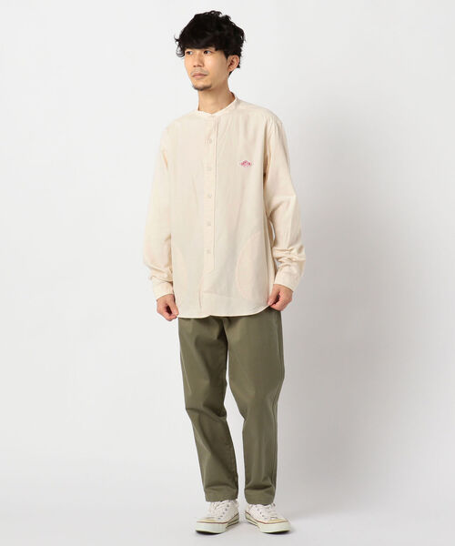 DANTON（ダントン）の「【DANTON/ダントン】 バンドカラー ビエラシャツ（シャツ/ブラウス・メンズ・ネイビー/グレー/ブラウン/キナリ・44/42/40/38）」の14枚目の写真