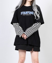 DING | DING/フェイクレイヤードロゴロンT(Tシャツ/カットソー)