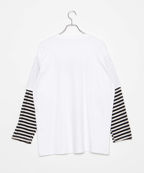 DING（ディング）の「DING/フェイクレイヤードロゴロンT（Tシャツ/カットソー・レディース・ホワイト/ブラック・FREE）」の13枚目の写真