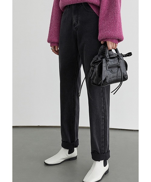 Fano Studios（ファノ ストゥディオズ）の「【Fano Studios】vintage black tapered denim FD20K025（デニムパンツ・レディース・ブラック・S/M/L）」の6枚目の写真