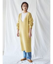 Ungrid | 深Vネックニットワンピース(ワンピース)