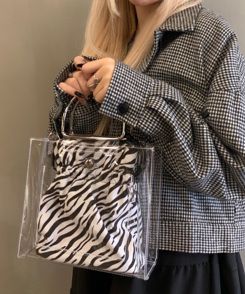 WEGO（ウィゴー）の「WEGO/ハンドルマルチクリアショルダーバッグ（ショルダーバッグ・レディース・その他1/その他2/その他3/その他4/その他5・FREE）」の3枚目の写真
