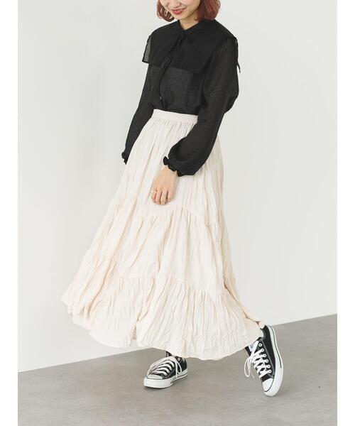 SLURR(スラ―)の「シアーハートドットスクエアネックブラウス(シャツ/ブラウス・レディース・ブラック・FREE)」の16枚目の写真