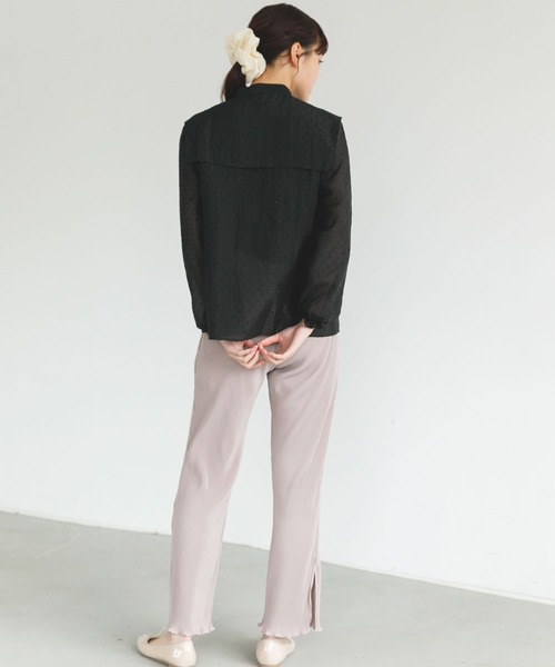 SLURR(スラ―)の「シアーハートドットスクエアネックブラウス(シャツ/ブラウス・レディース・ブラック・FREE)」の3枚目の写真