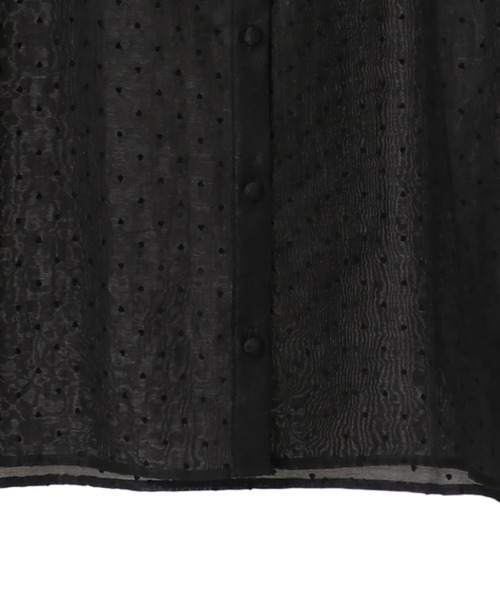 SLURR(スラ―)の「シアーハートドットスクエアネックブラウス(シャツ/ブラウス・レディース・ブラック・FREE)」の5枚目の写真