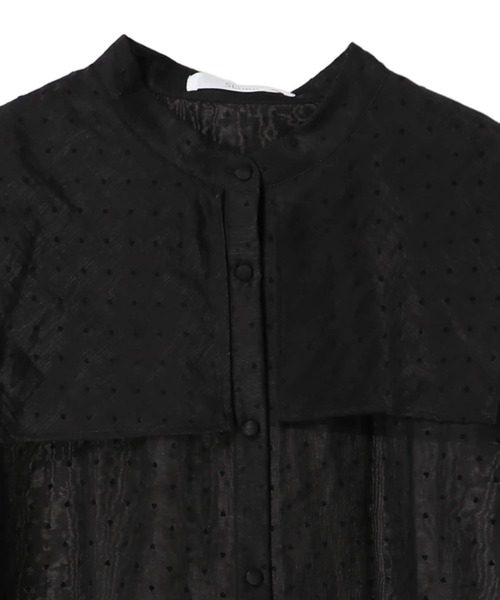 SLURR(スラ―)の「シアーハートドットスクエアネックブラウス(シャツ/ブラウス・レディース・ブラック・FREE)」の9枚目の写真