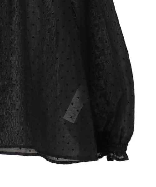 SLURR(スラ―)の「シアーハートドットスクエアネックブラウス(シャツ/ブラウス・レディース・ブラック・FREE)」の10枚目の写真