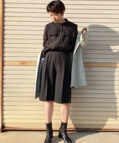 SLURR(スラ―)の「シアーハートドットスクエアネックブラウス(シャツ/ブラウス・レディース・ブラック・FREE)」の11枚目の写真