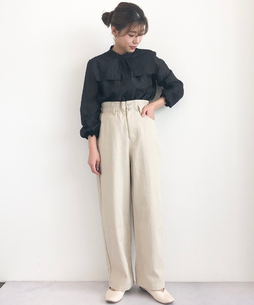 SLURR(スラ―)の「シアーハートドットスクエアネックブラウス(シャツ/ブラウス・レディース・ブラック・FREE)」の13枚目の写真