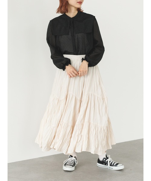 SLURR(スラ―)の「シアーハートドットスクエアネックブラウス(シャツ/ブラウス・レディース・ブラック・FREE)」の22枚目の写真