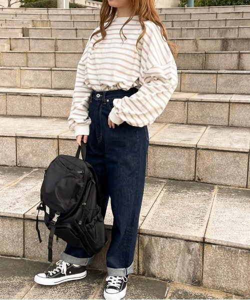 apres jour（アプレジュール）の「ボーダー袖ボリュームトップス【ZOZOTOWN限定アイテム】（Tシャツ/カットソー・レディース・オフホワイト/ラベンダー/ベージュ/ミント・X-LARGE/フリー）」の14枚目の写真